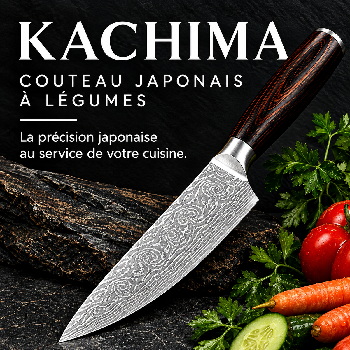 Couteau Japonais "Kachima" à légumes